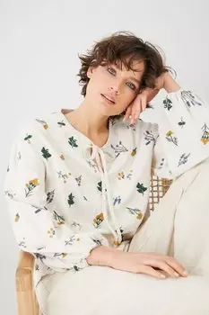 Блузка с добавлением льна Medicine, бежевый