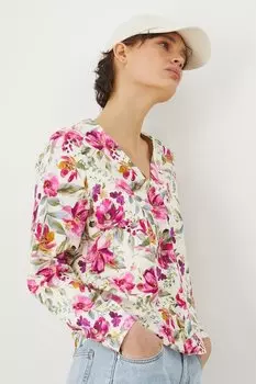 Блузка с добавлением льна Medicine, бежевый