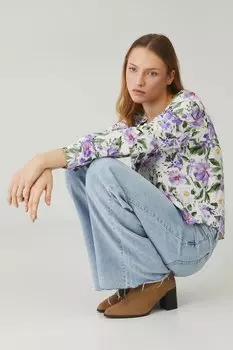 Блузка с добавлением льна Medicine, бежевый