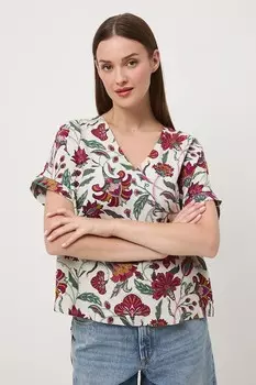 Блузка с добавлением льна Medicine, бежевый