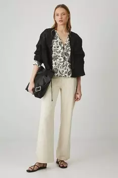 Блузка с добавлением льна Medicine, бежевый