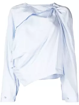 Блузка с драпировкой JNBY, синий
