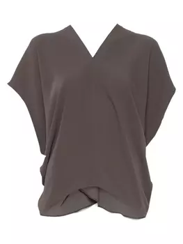Блузка с драпировкой MM6 Maison Margiela, коричневый
