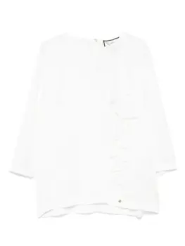 Блузка с драпировкой NISSA, белый