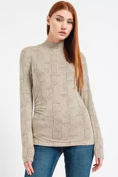 Блузка с фигурным узором Esprit, черный