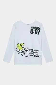 Блузка с фигурным узором Gulliver, белый