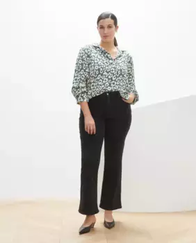 Блузка с французскими рукавами и воротником-полеро Couchel, зеленый