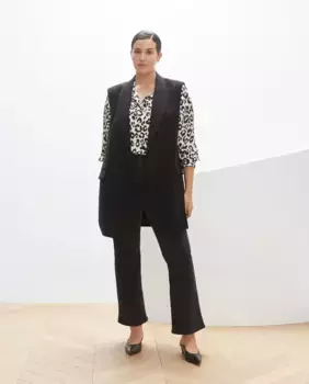 Блузка с французскими рукавами и воротником-полеро Couchel, белый