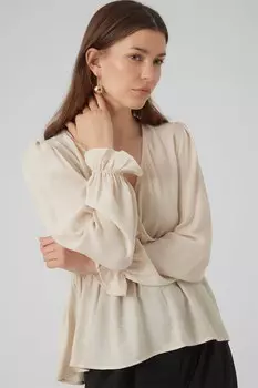 Блузка с глубоким вырезом Vero Moda, белый