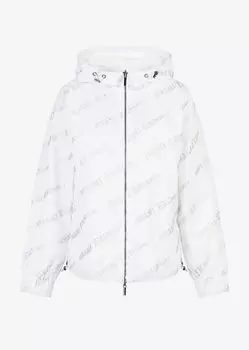 Блузка с голографическим принтом Armani Exchange, белый