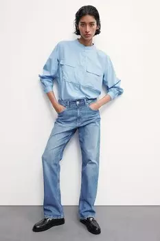 Блузка с карманами H&M, голубой