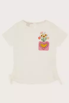 Блузка с карманом крючком Monsoon, бежевый