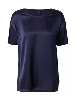 Блузка с коротким рукавом BOSS Blouse Esandy, темно-синий