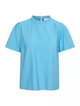 Блузка с коротким рукавом Cream Blouse Liselin, небесно-синий