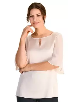 Блузка с коротким рукавом HERMANN LANGE Collection Blouse, нюд