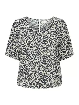 Блузка с коротким рукавом ICHI Blouse Marrakech, ночной синий