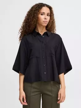 Блузка с коротким рукавом ihphiono sh Ichi, черный