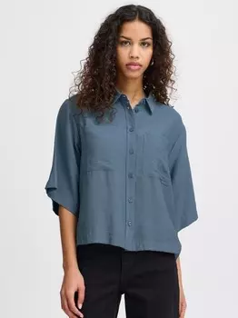 Блузка с коротким рукавом ihphiono sh Ichi, голубой