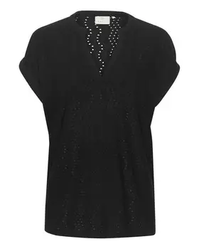 Блузка с коротким рукавом Kaffe Blouse Rachel, черный