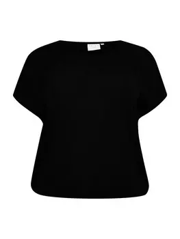 Блузка с коротким рукавом KAFFE CURVE Blouse Ami Stanley, черный