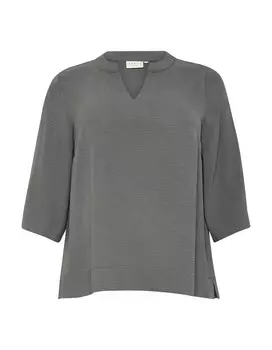 Блузка с коротким рукавом KAFFE CURVE Blouse Matty, серый