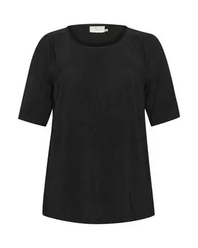 Блузка с коротким рукавом KAFFE CURVE Blouse Ruben, черный