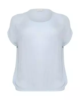 Блузка с коротким рукавом KAFFE CURVE Blouse Ami, светло-синий