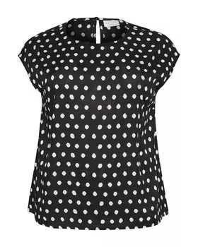 Блузка с коротким рукавом KAFFE CURVE Blouse Oda, черный