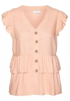 Блузка с коротким рукавом LASCANA Blouse, цвет apricot