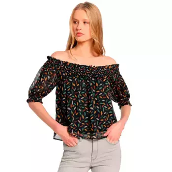 Блузка с коротким рукавом Lois Jeans 10951, черный