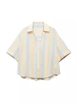 Блузка с коротким рукавом MANGO Blouse COCONUT, желтый