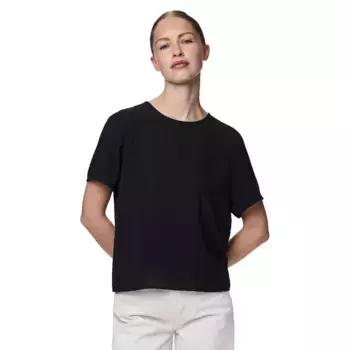 Блузка с коротким рукавом Pieces Anna, черный