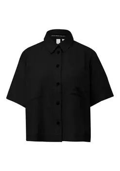 Блузка с коротким рукавом QS Blouse, черный