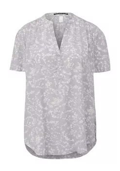 Блузка с коротким рукавом QS Blouse, серый