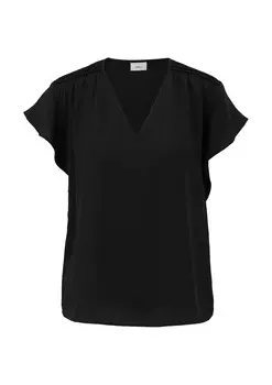 Блузка с коротким рукавом s.Oliver BLACK LABEL Blouse, черный
