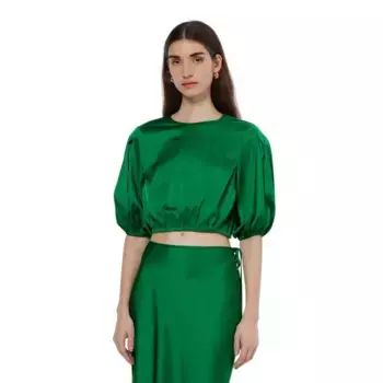 Блузка с коротким рукавом Scotch & Soda 179610 Cropped, зеленый