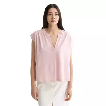 Блузка с коротким рукавом Scotch & Soda Drapey V, розовый