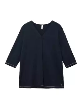 Блузка с коротким рукавом SHEEGO Blouse, темно-синий