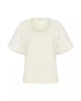 Блузка с коротким рукавом SOAKED IN LUXURY Blouse Filippa, натуральный белый