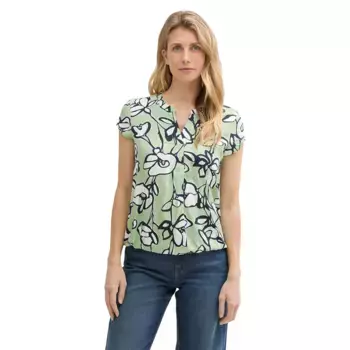 Блузка с коротким рукавом Tom Tailor 1045238, зеленый