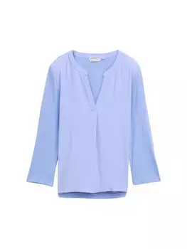 Блузка с коротким рукавом TOM TAILOR Blouse, синий/светло-синий