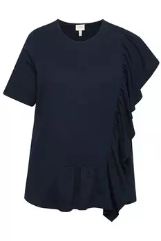 Блузка с коротким рукавом Ulla Popken Blouse, морской синий