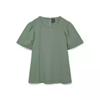 Блузка с коротким рукавом Vero Moda Pretty, зеленый