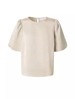 Блузка с коротким рукавом VILA Blouse VIELLETTE, серо-бежевый