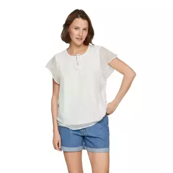 Блузка с коротким рукавом Vila Edee, белый