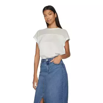 Блузка с коротким рукавом Vila Ellette, белый