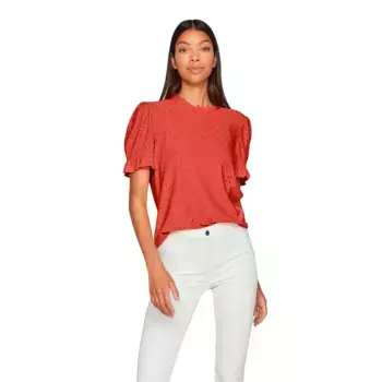 Блузка с коротким рукавом Vila Kawa, оранжевый