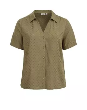 Блузка с коротким рукавом WE Fashion Blouse, оливковый
