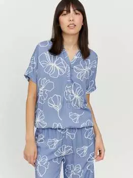 Блузка с короткими рукавами benoni с принтом Mazine, синий