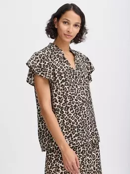 Блузка с короткими рукавами byhinva B.Young, коричневый